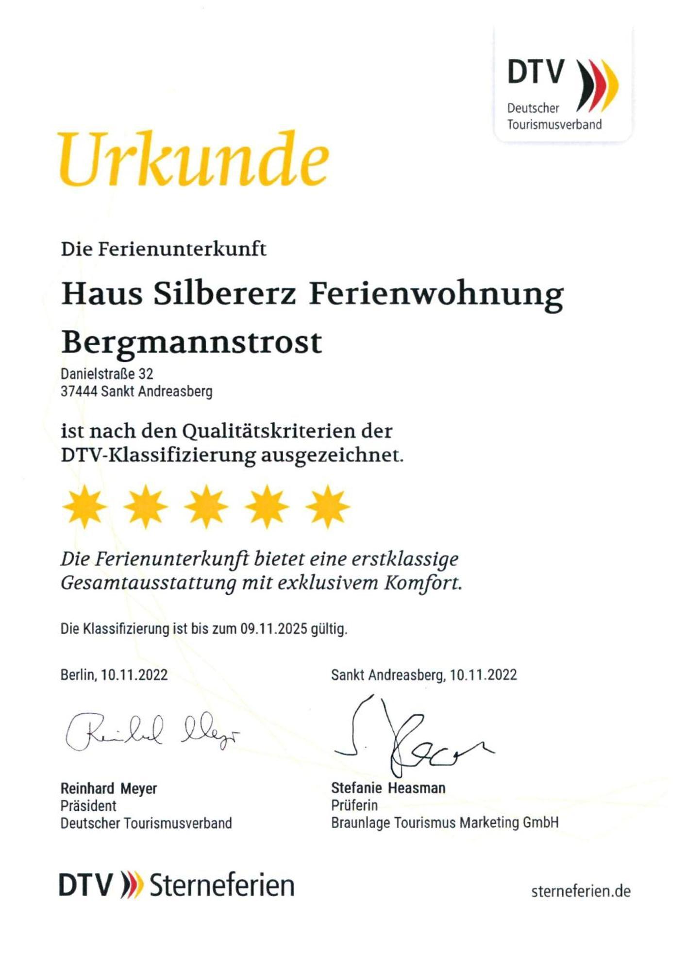 Bergmannstrost 5 Sterne Ferienwohnung Sankt Andreasberg Exterior foto